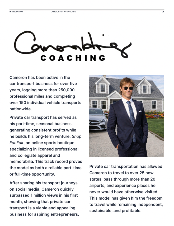 Private Auto Transport Business Blueprint